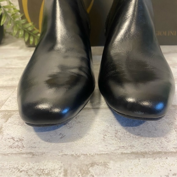 Enzo Angiolini Black Leather Ankle Boots‎ with Heel NWOT size 8.5 M - Picture 4 of 9